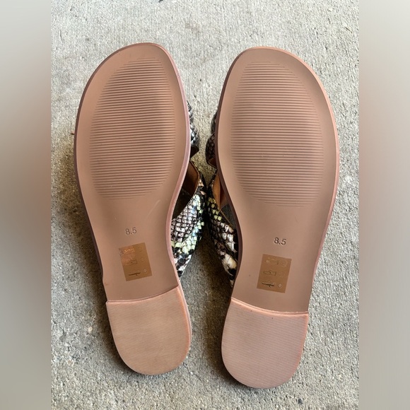 Madewell Black and Green Leather Slide Sandals New without Box Women’s 8.5 - Picture 5 of 5